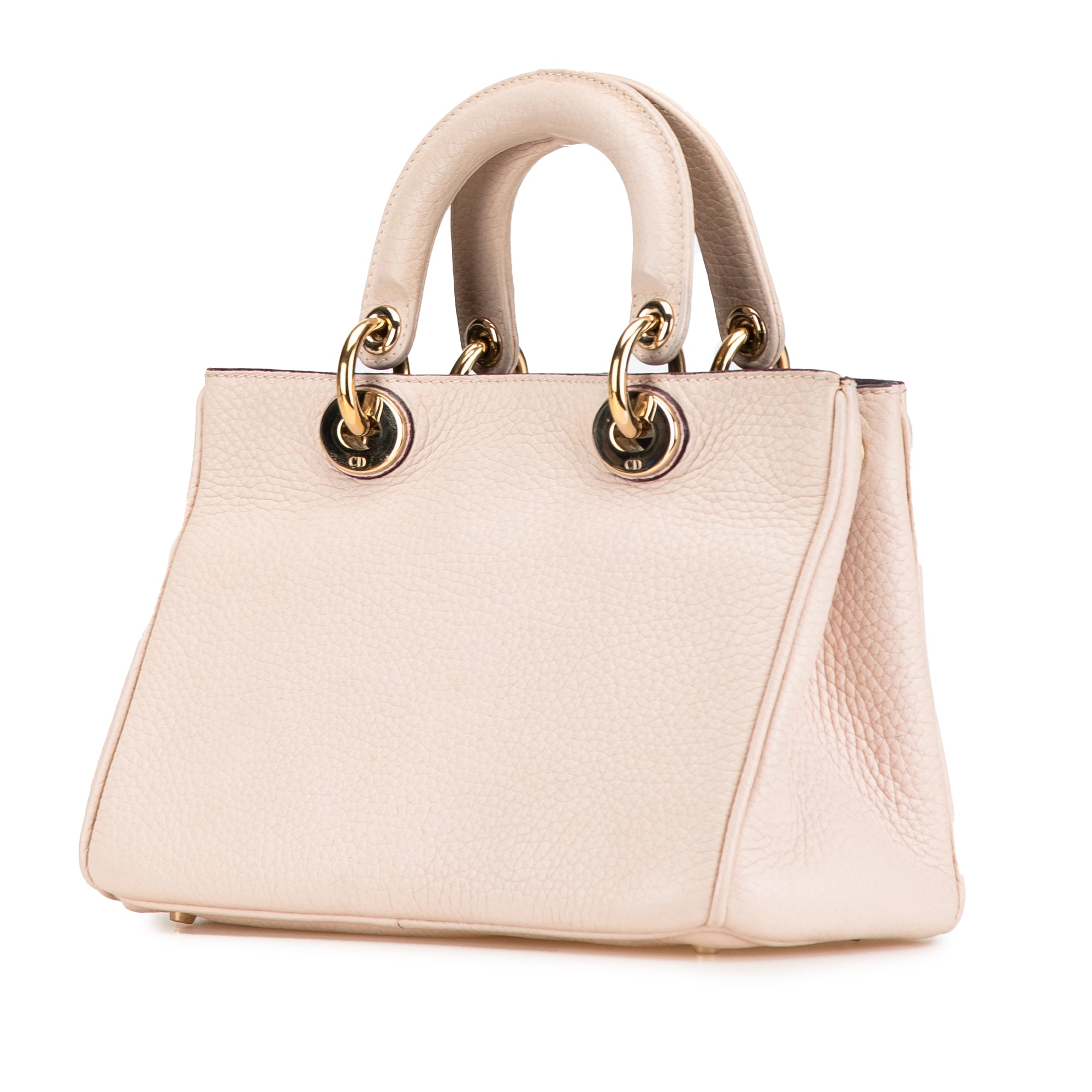 Dior | Pre-Owned Mini Leather Diorissimo Satchel | Pink/Light Pink