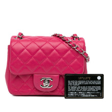 Chanel | Pre-Owned Mini Square Classic Lambskin Single Flap | Pink/Dark Pink