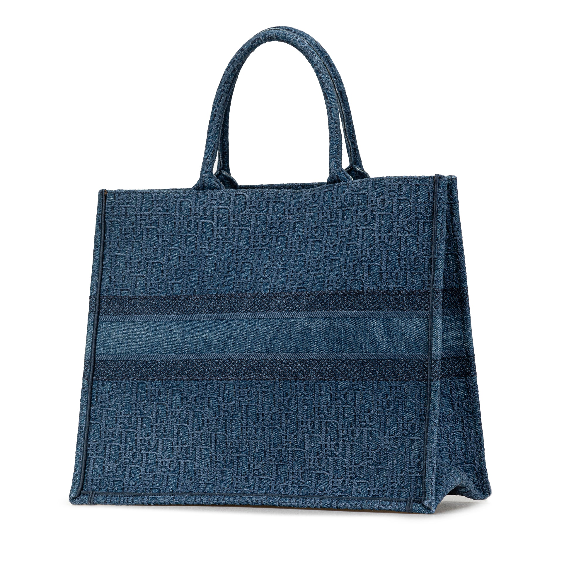 Dior | Pre-Owned Large Oblique Denim Book Tote | Blue