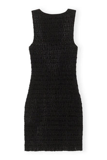 Velvet Smock Mini Dress | Black