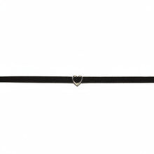 Velvet Heart Choker | Rhodium-Plated Brass