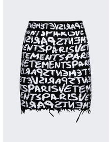 Vetements | Women | Graffiti Monogram Mini Skirt | Black x White