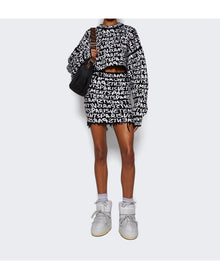 Vetements | Women | Graffiti Monogram Mini Skirt | Black x White