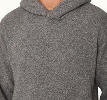 Vetle Relaxed Fit Hooded Fleece Sweatshirt | Grey Melange