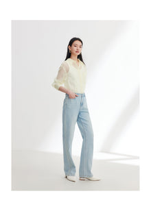 Vintage Straight-Leg Tencel Cotton jean | Blue