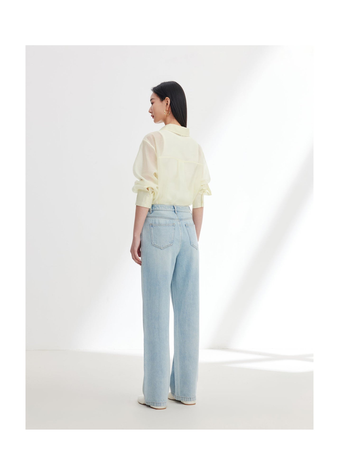 Vintage Straight-Leg Tencel Cotton jean | Blue