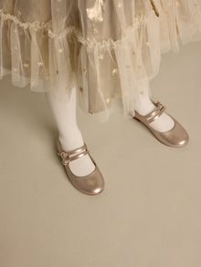 Girl | Tam Mary Jane Shoes | Golden White
