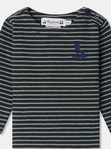 Boy | Tourbillon Striped Top | Celadon Green Stripes