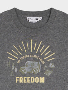 Boy | Tadda T Shirt With Front Print | Medium Heathered Gray