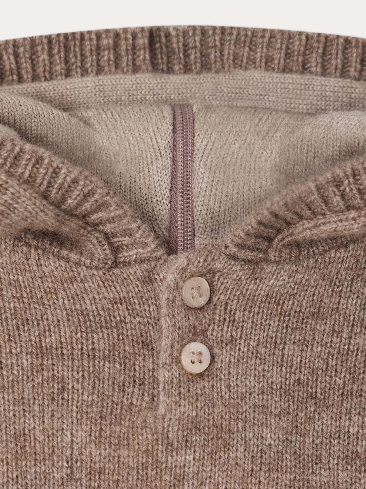 Unisex | Faburnou Wool And Cashmere Burnous | Heathered Brown