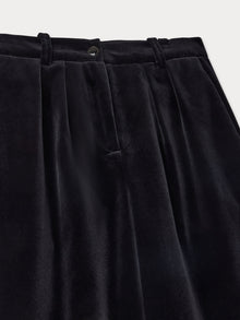 Women | Bonpoint X Vanessa Seward Glam Smooth Velvet Pants | Black