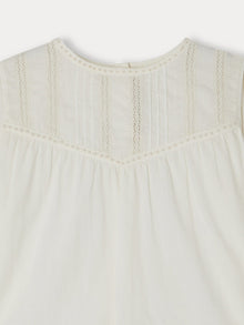 Girl | Chloe Blouse With Embroidery And Lace | Ecru