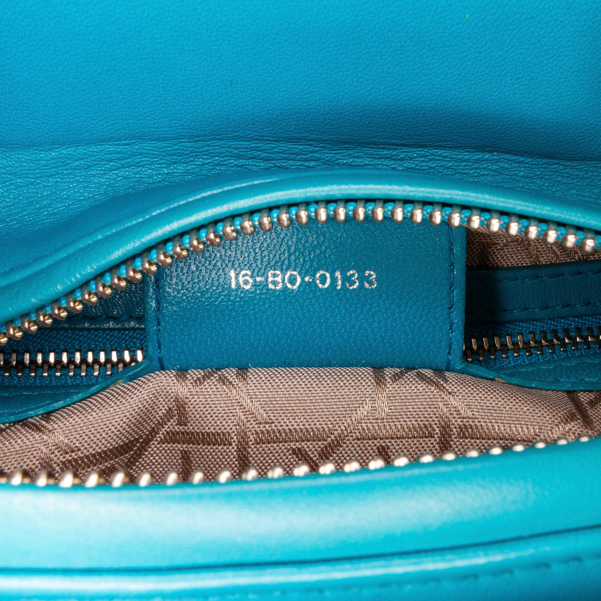Dior | Pre-Owned Medium Lambskin Cannage Lady | Blue/Turquoise