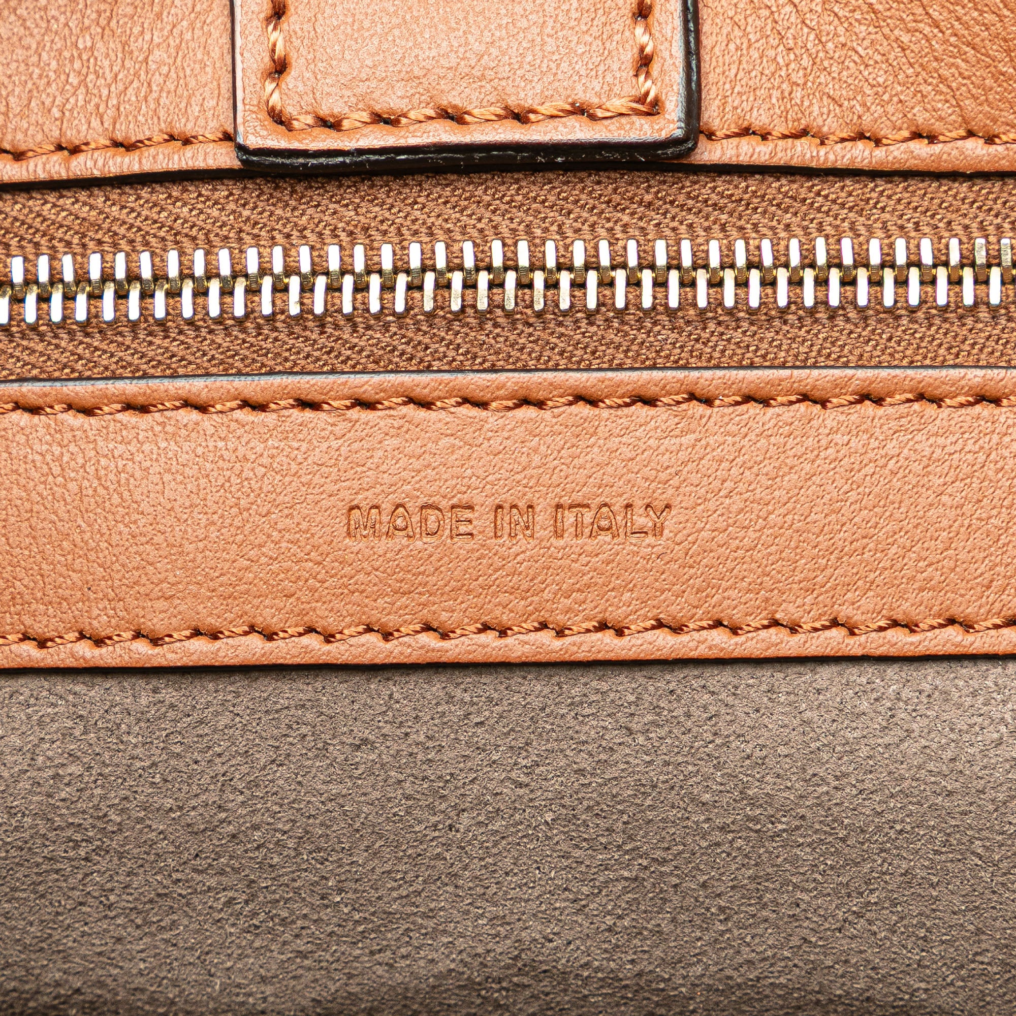 Fendi | Pre-Owned Small Leather Runaway Satchel | Brown/Camel