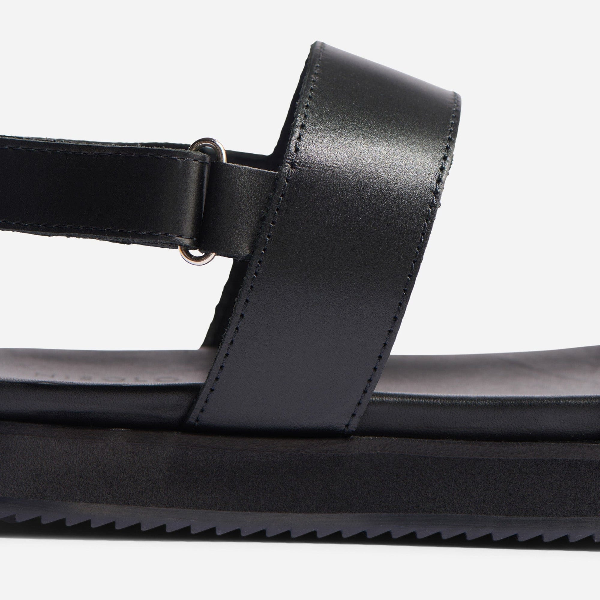 Go-To Flatform Sandal Black/Black Women's Leather Sandal Nisolo