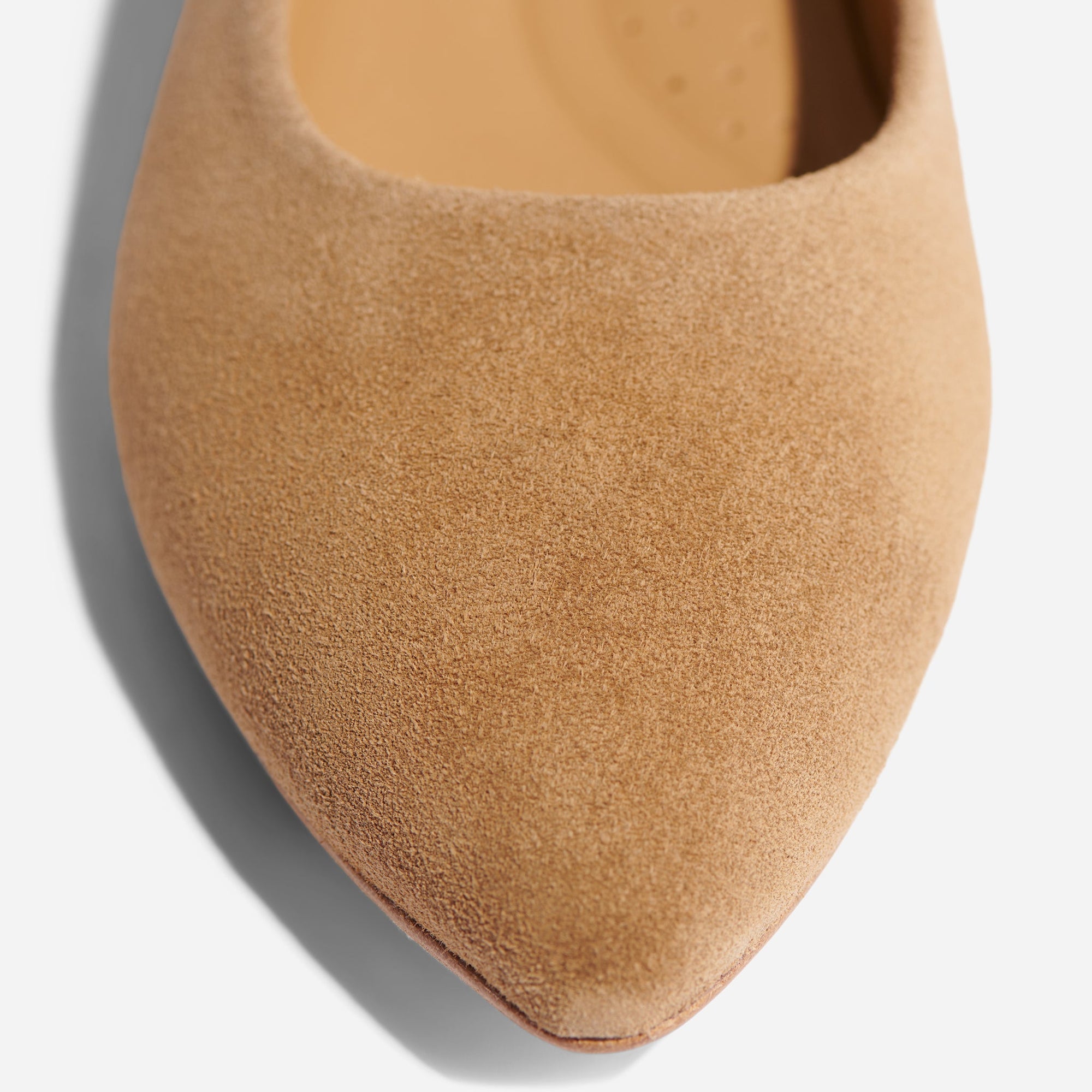 Womens | Fina Pointed Toe Flat | Taupe Suede