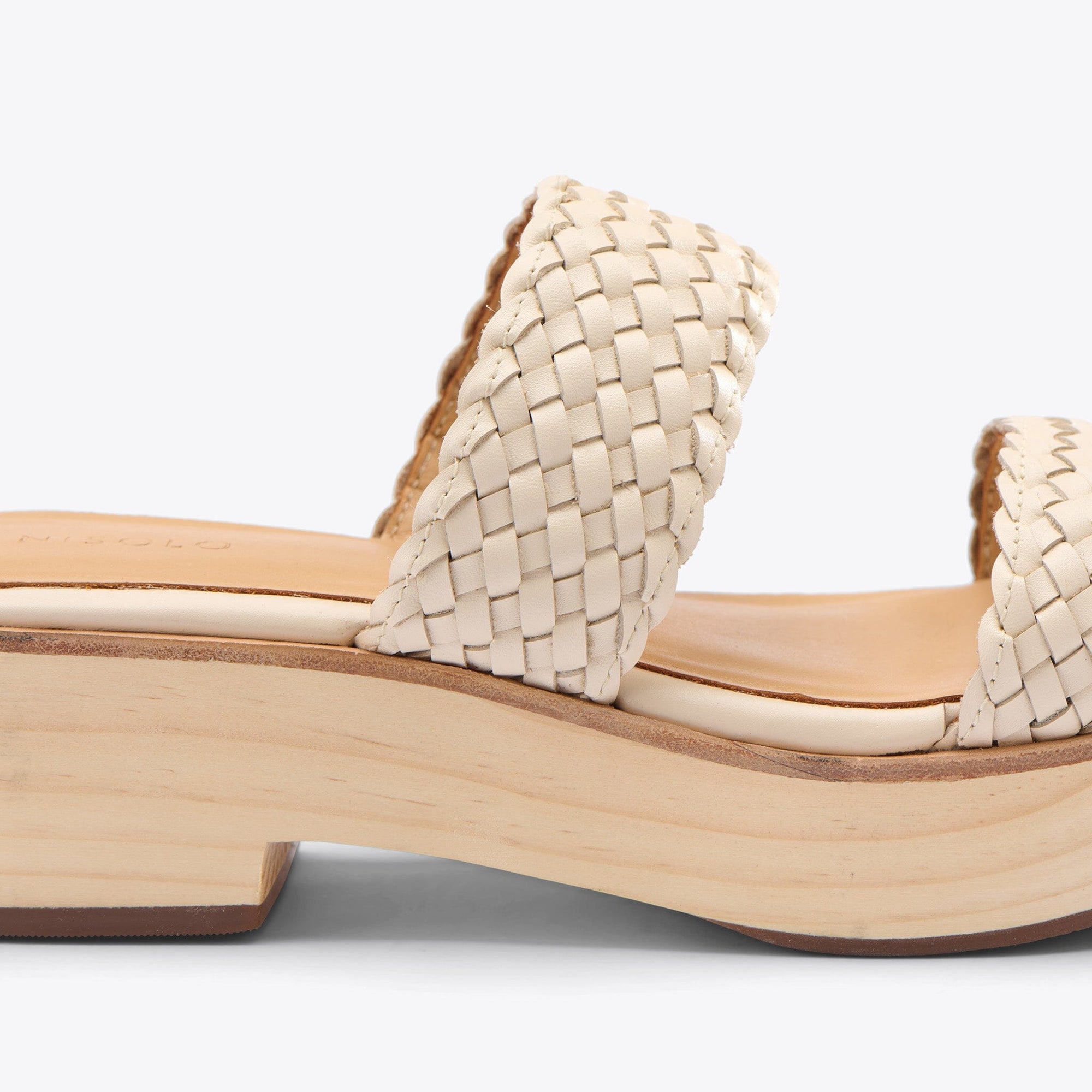 Ellie All-Day Woven Clog Bone Women's Leather Clog Nisolo