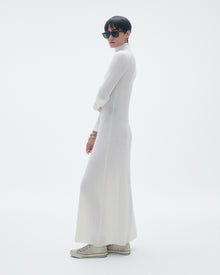 Womens | Wide Rib Turtleneck Dress In Cashmere | Cream