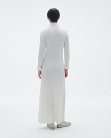 Womens | Wide Rib Turtleneck Dress In Cashmere | Cream