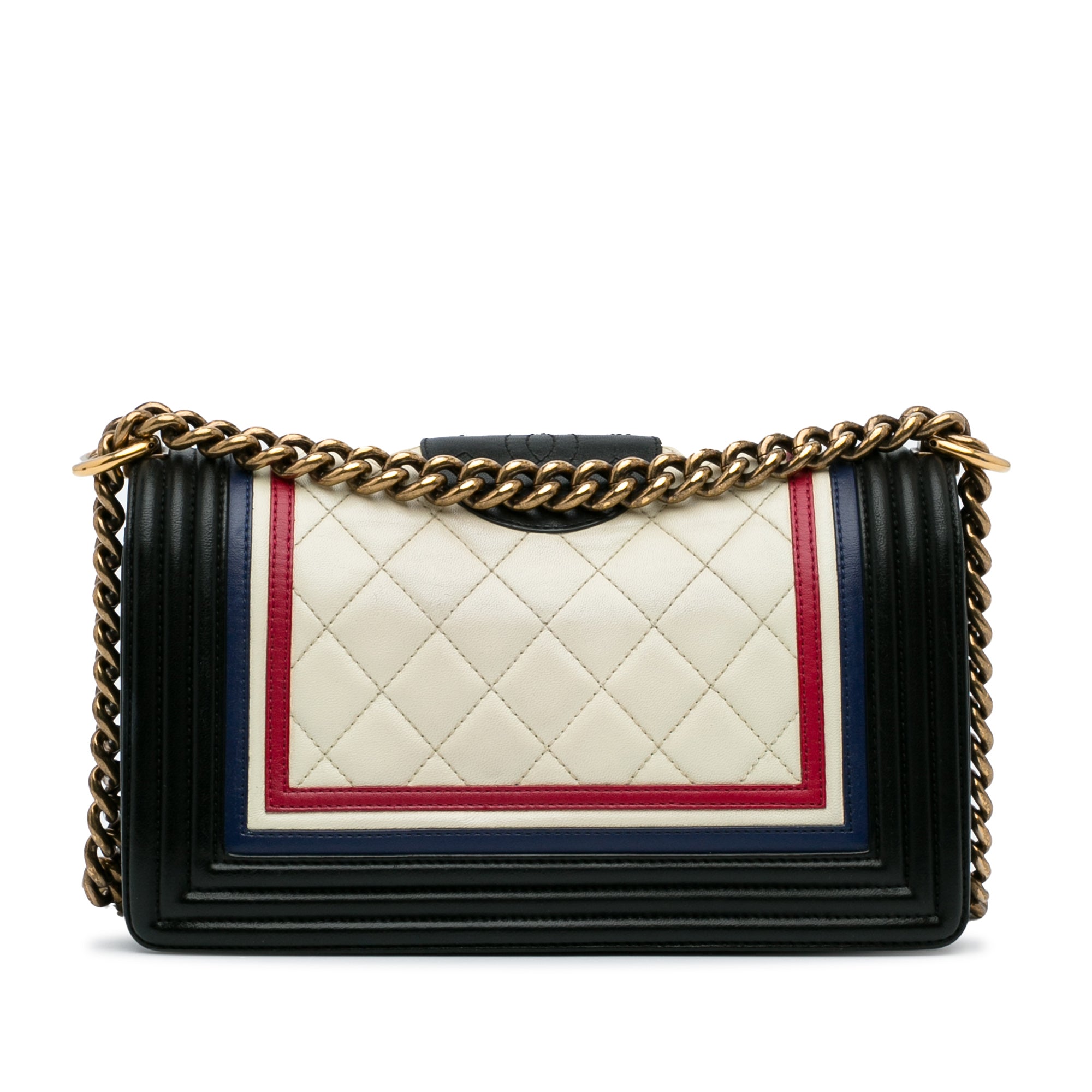 Chanel | Pre-Owned Crest-Embellished Medium Boy Bag | WhiteBlack