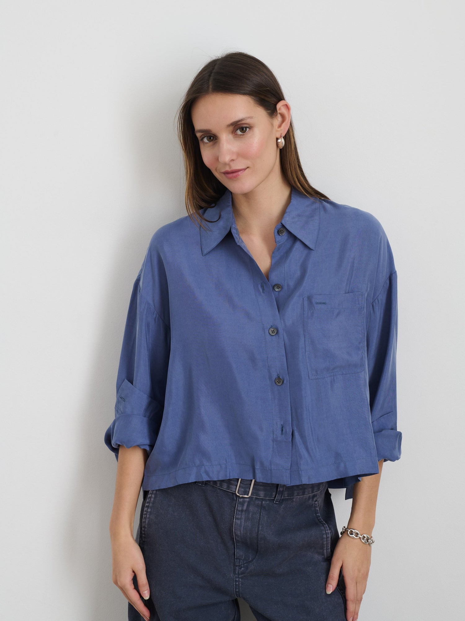 Women | Gemma Top | Cupro Wild Blueberry