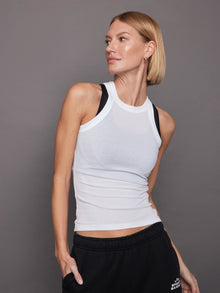 Wesley | Rivington Ribbed Tank - V1 | White