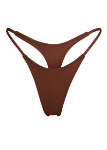Wall Street Thong Bikini Bottom | Skinny Dip Brown