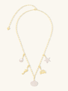Keepsakes Pearl Necklace | Mother of Pearl | 14K Gold Plated Brass