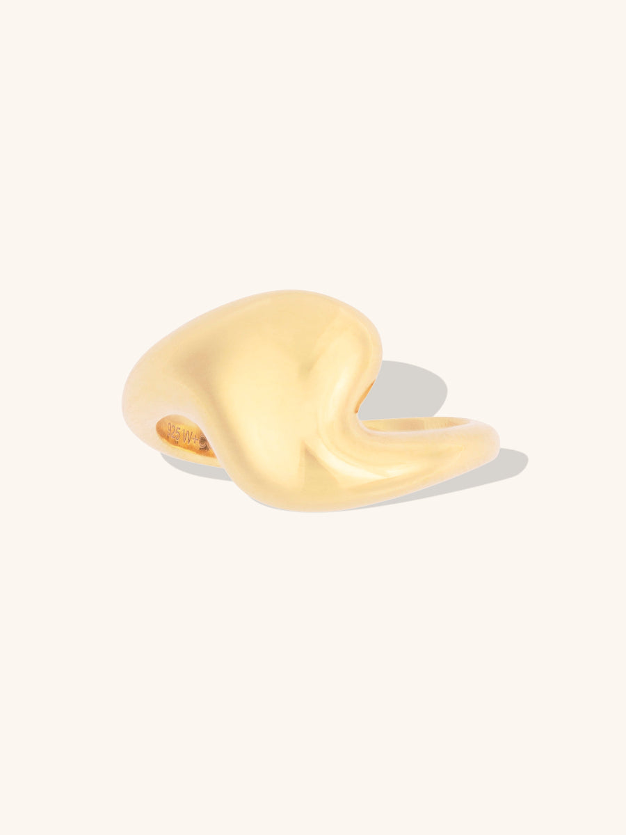 Wave Dome Ring | 14K Gold Vermeil