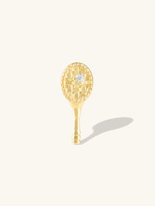 Tennis Your Way Flat Back Earring | 5A Grade Cubic Zirconia | 14K Gold Plated Brass