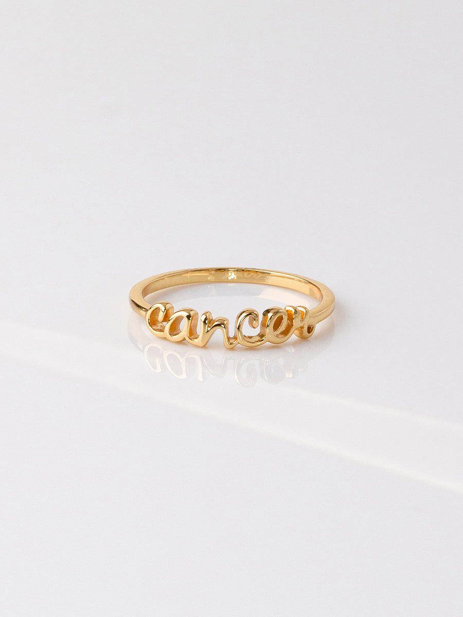Cancer Ring  | 14K Gold Plated Brass