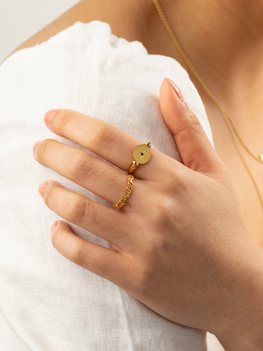 Capricorn Ring | 14K Gold Plated Brass