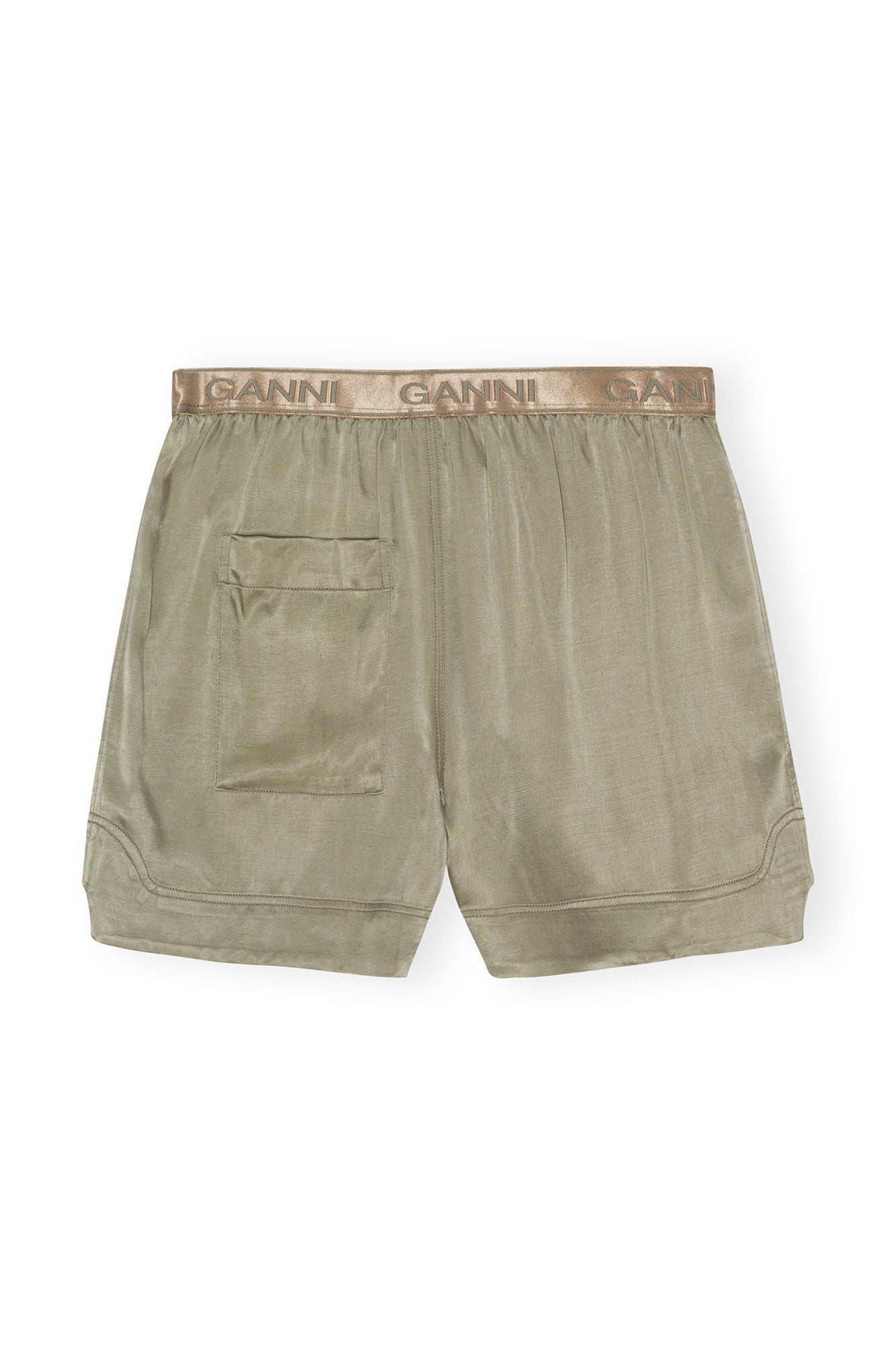 Washed Satin Shorts | Aloe