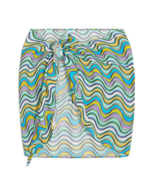 Wavy Chevron Sarong | Aqua