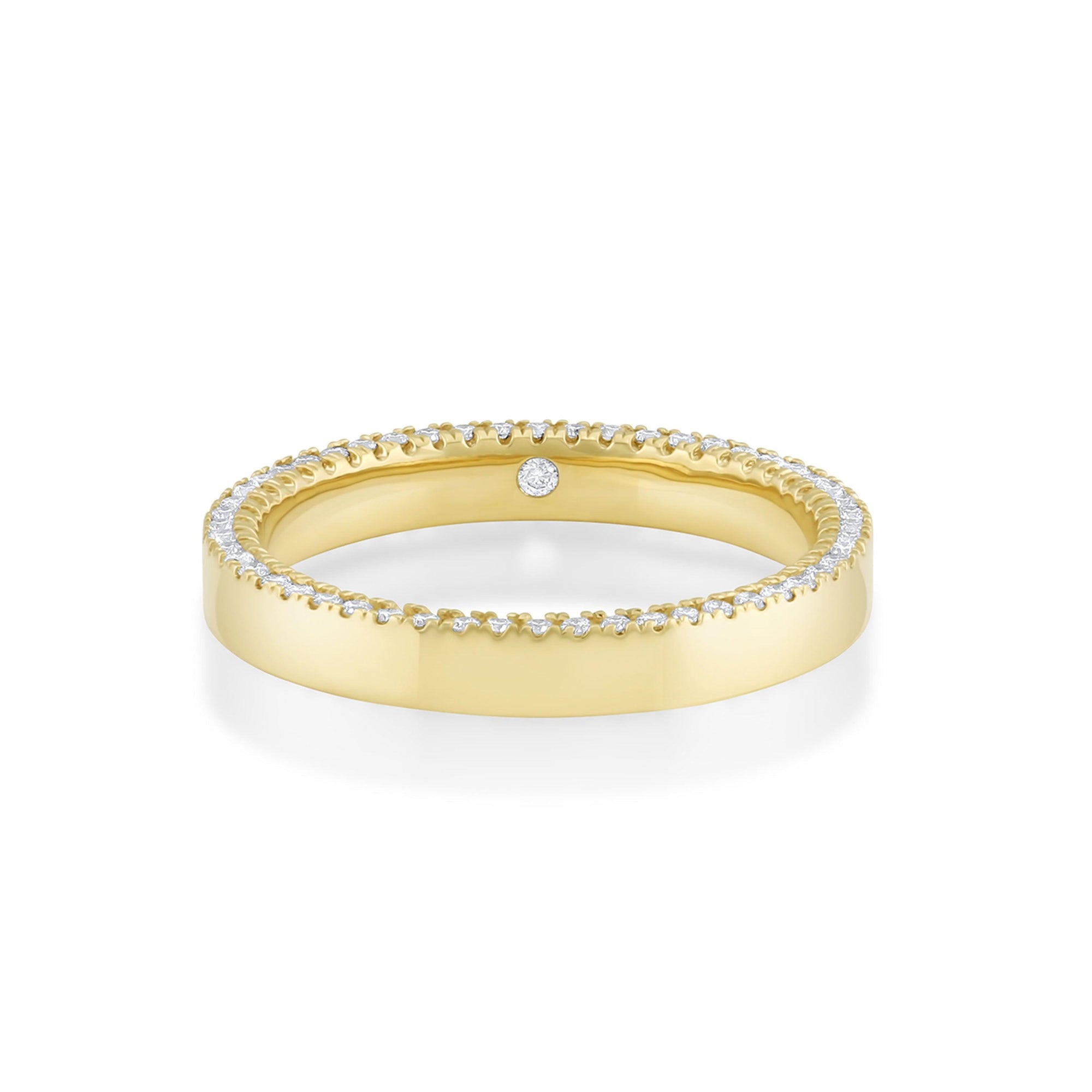 Women | White Diamond Parker Band – 3mm | 14k Yellow Gold