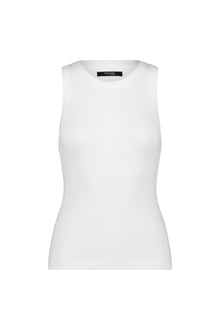 ribbed racerback tank white