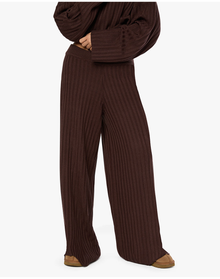 Wide Leg Pull On Pant | Brown