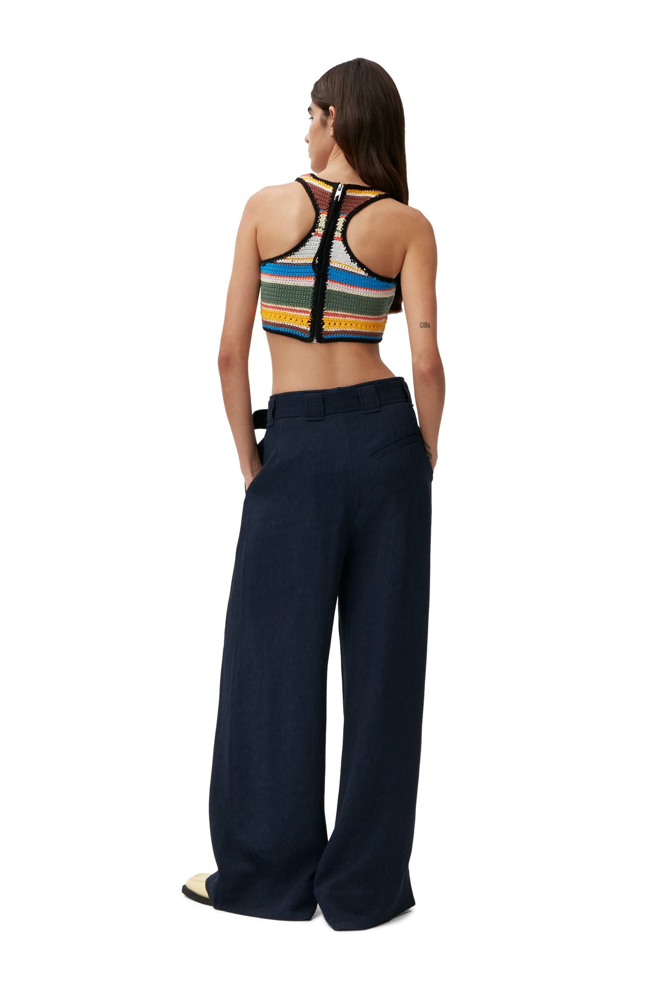 Wide Leg Trousers | Sky Captain