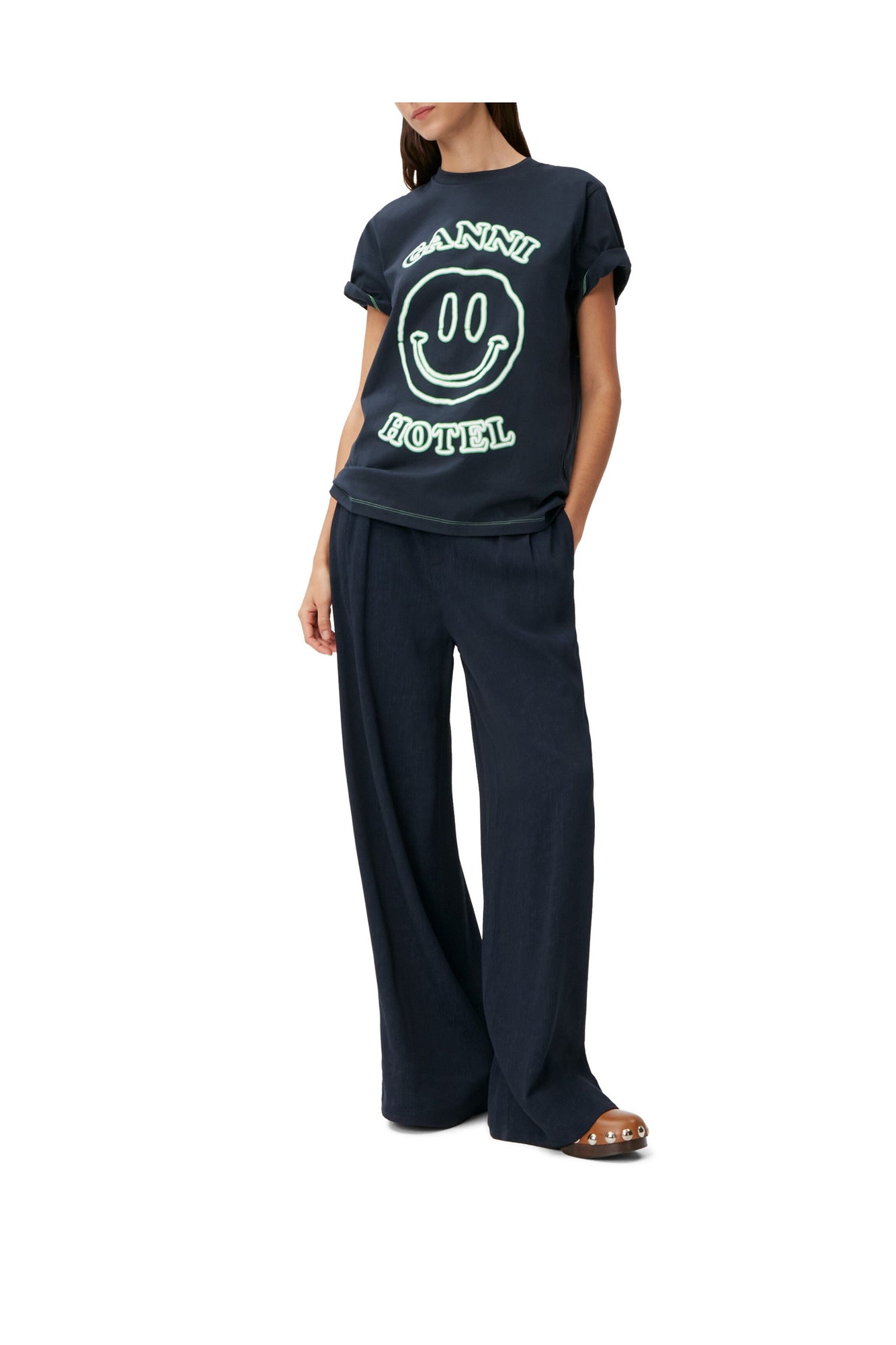 Wide Leg Trousers | Sky Captain