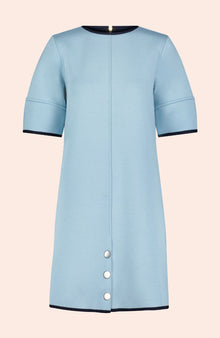 Double Face Jersey Reversible Tunic Dress | Navy/Frost