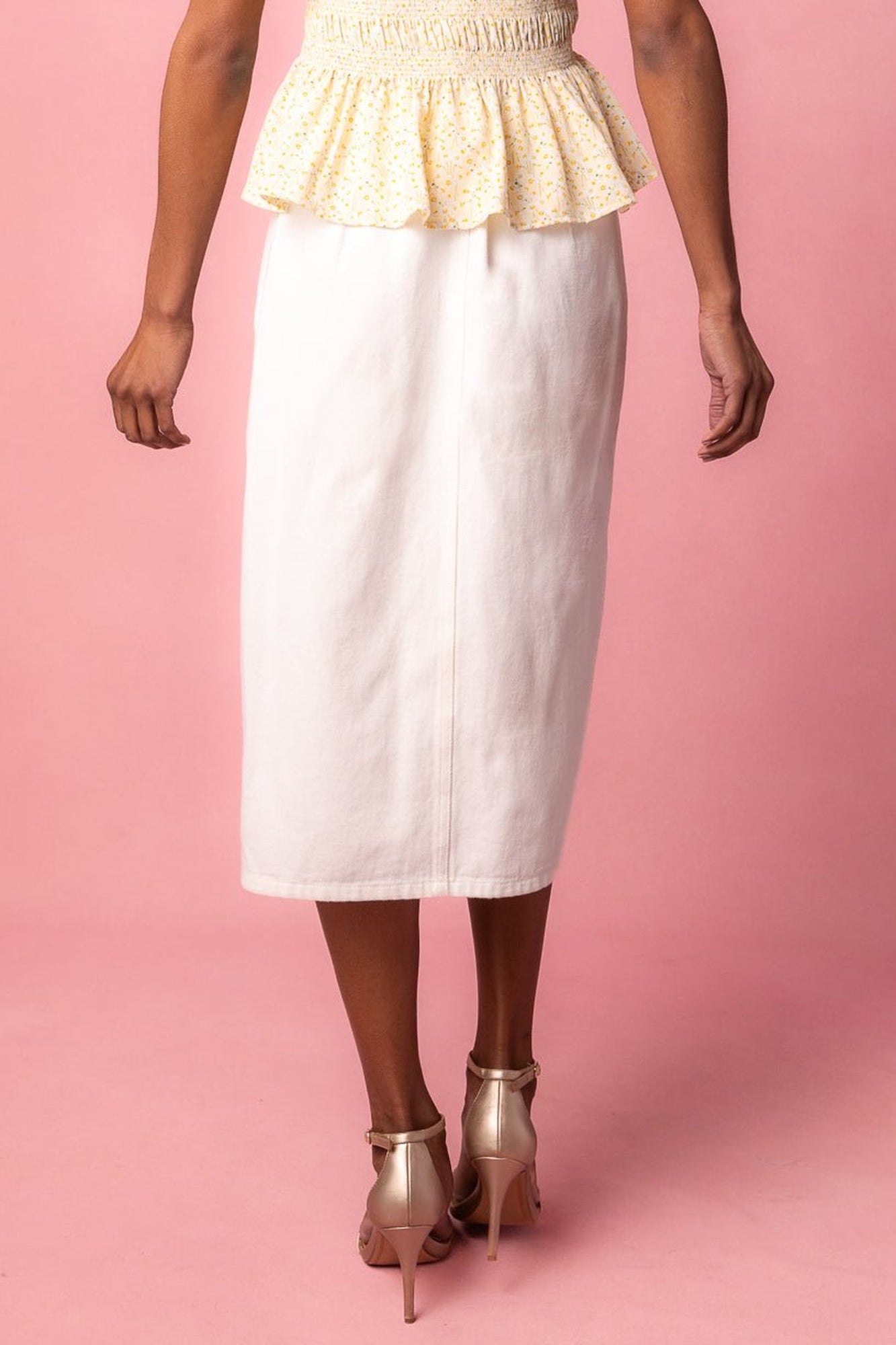 Women | Emma Denim Skirt | White