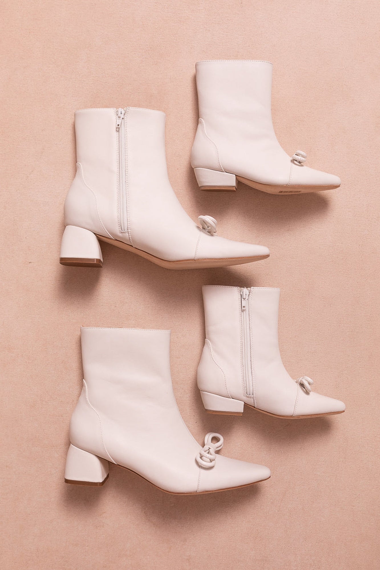 Women | Ivy Bow Ankle Boot | White