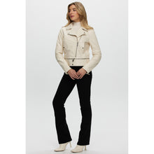 Women | Leather Jacket | Ivory