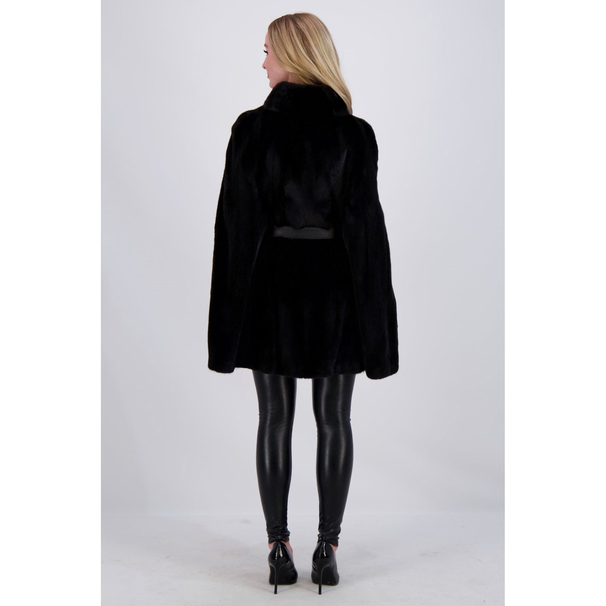 Women | Mink Cape, Leather Belt | Blackglama