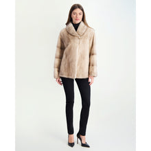 Women | Mink Jacket | Silver Blue/Mocha