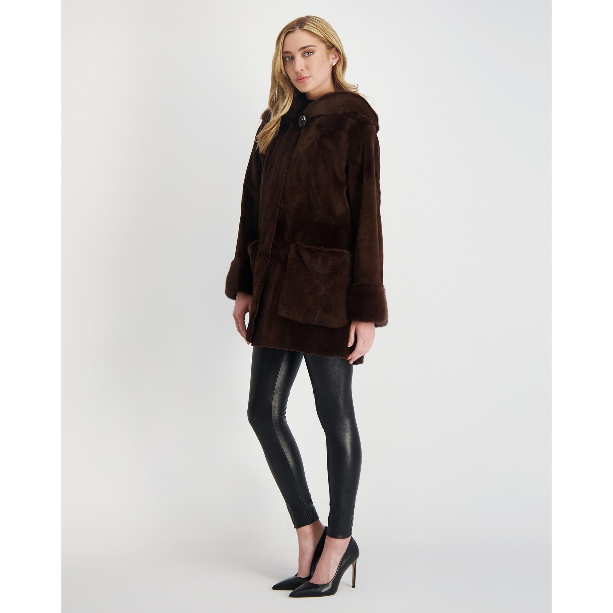 Women | Mink Parka | Chocolate