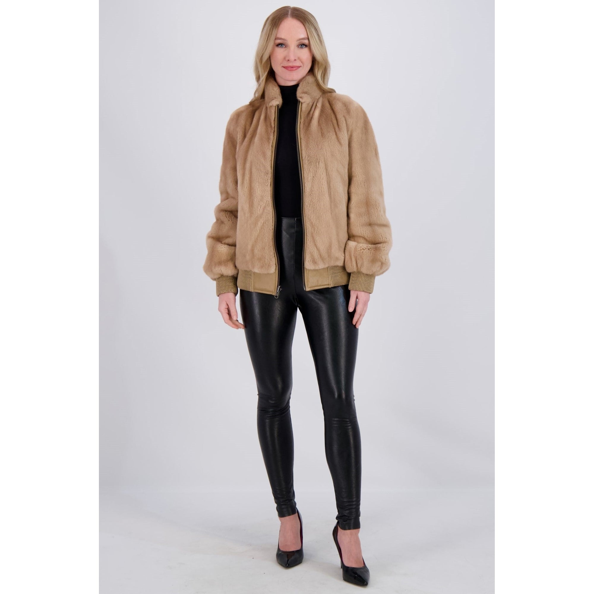 Women | Reversible Mink Jacket | Palomino