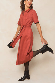 Women | Rory Suede Dress | Red