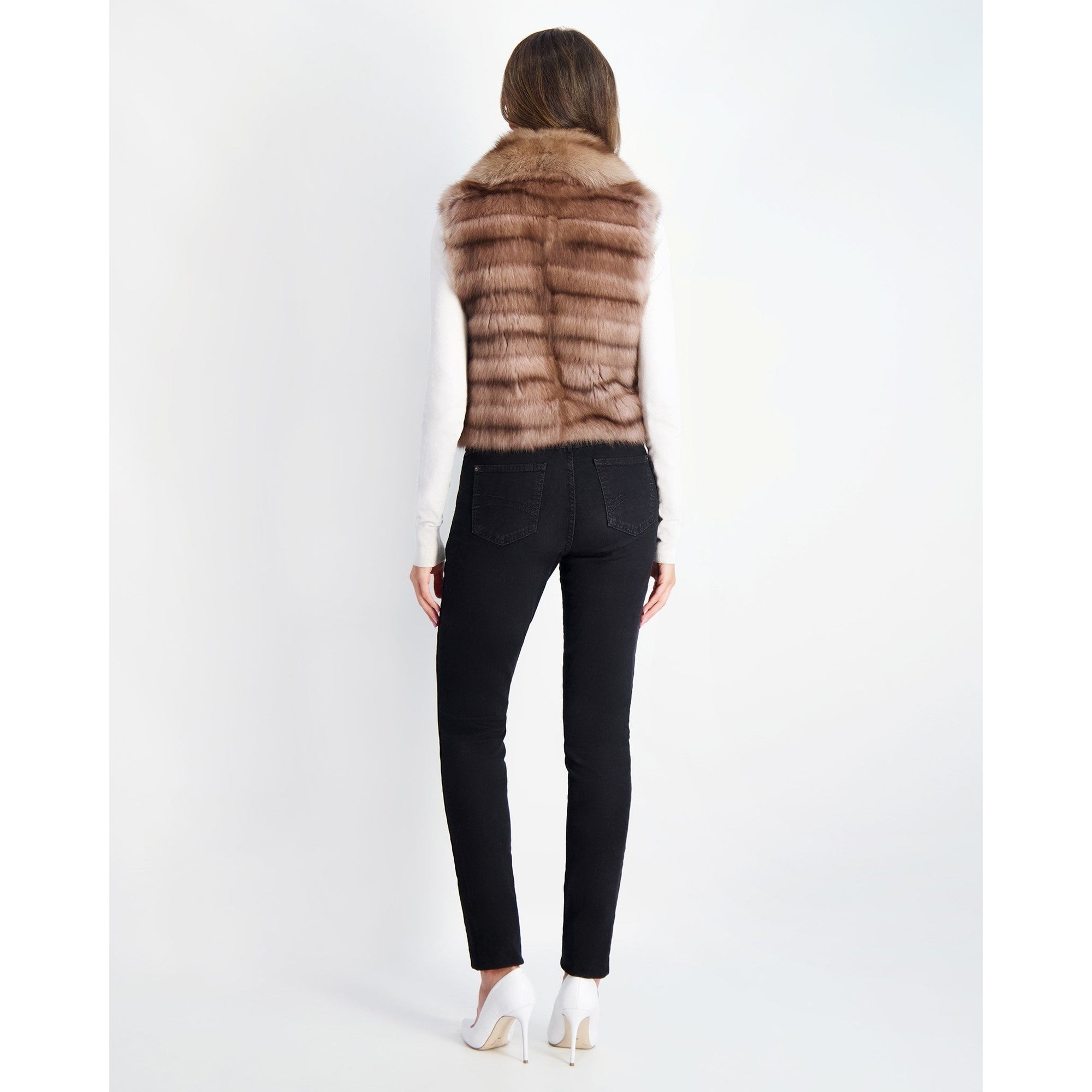 Women | Sable Cropped Vest | Antique Rose