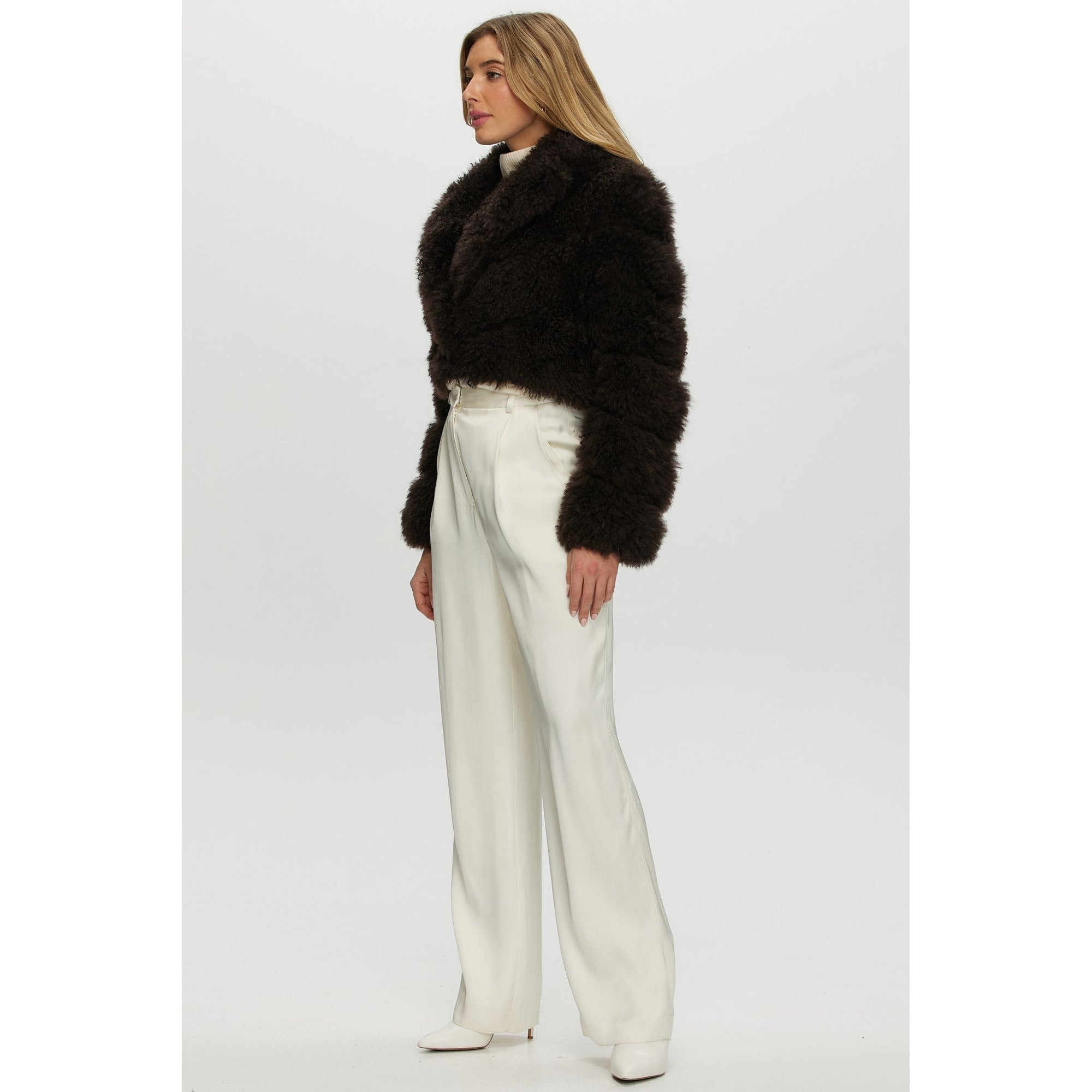 Women | Select Cashmere Goat Bolero | Brown